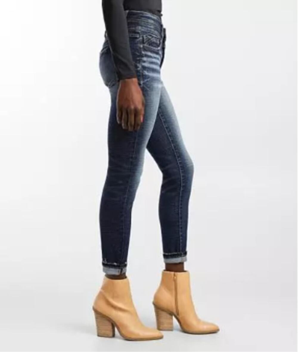 Buckle Black Fit No 53 Mid Rise Ankle Skinny Blue Jeans Size 28 Style BBW7011A